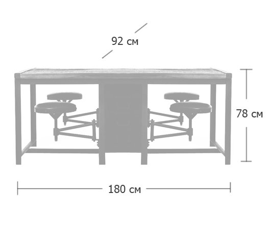 Большой рабочий стол Rupert Work Table Rustic в Самаре