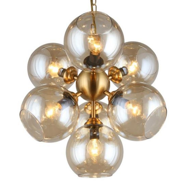 Люстра с дымчатым стеклом Bubble Glass Bronze Люстра с дымчатым стеклом Bubble Glass Bronze - Loft-Concept в Самаре