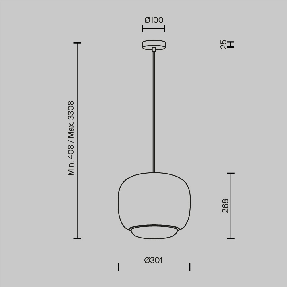 Подвесной светильник Brio Белый 3000К 20Вт в Самаре