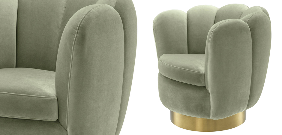 Кресло Eichholtz Swivel Chair Mirage pistache green Кресло Eichholtz Swivel Chair Mirage pistache green - Loft-Concept в Самаре