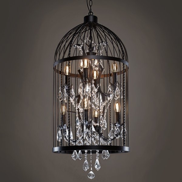 Люстра Steampunk Birdcage Chandelier 45 black Черный в Самаре | Loft Concept 