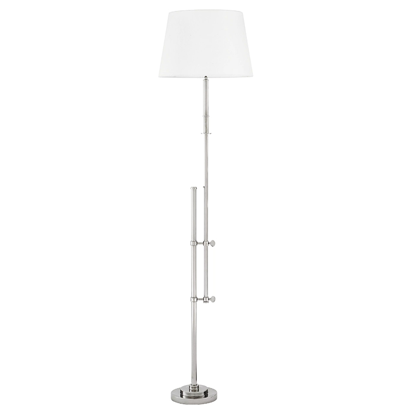 Торшер Eichholtz Floor Lamp Gordini Nickel Никель Белый в Самаре | Loft Concept 