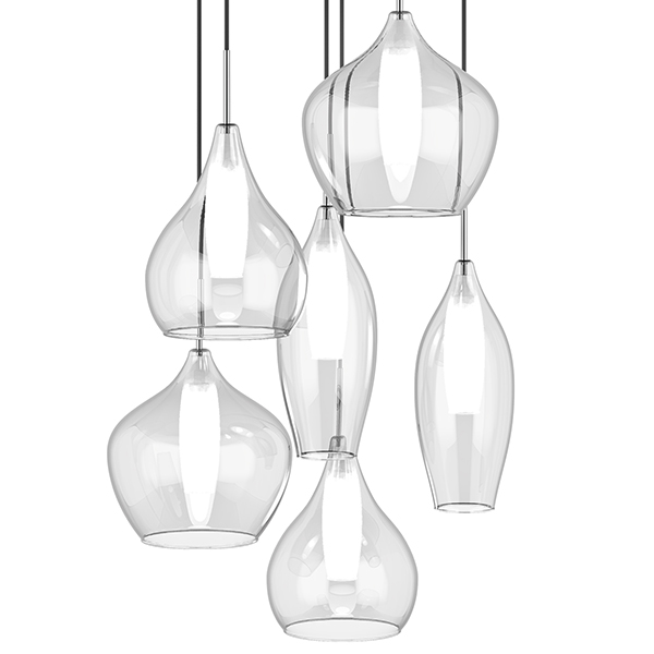 Люстра Candiano Transparent 6 Light Прозрачный Хром в Самаре | Loft Concept 