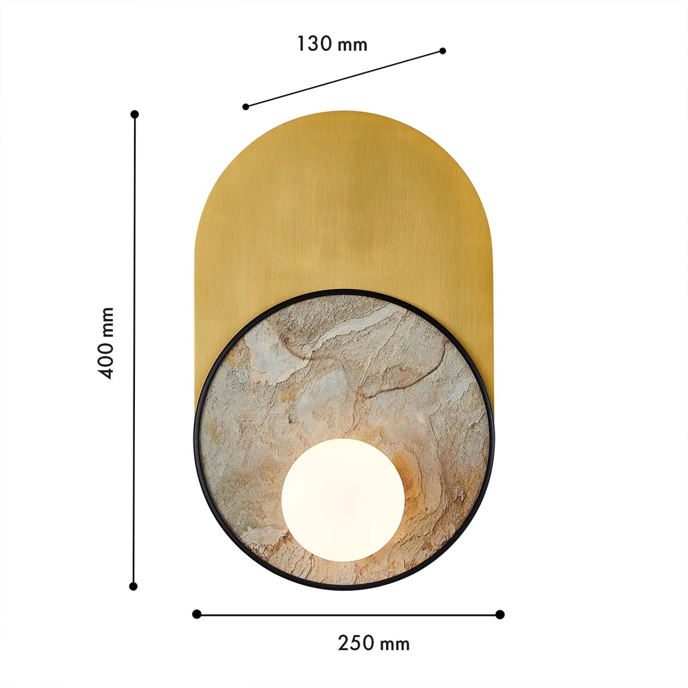 Бра с каменным диском в металлической раме Sandstone Painting в Самаре