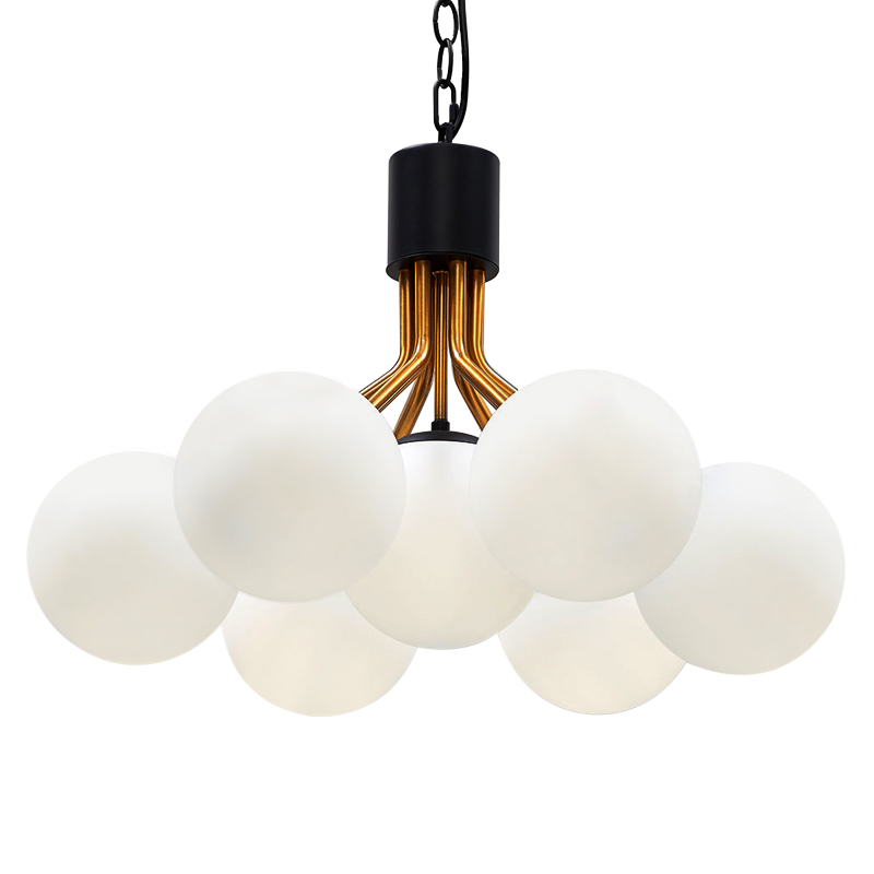 Люстра Berries Chandelier White Balloons Bronze Black 7 Белый Бронза Черный в Самаре | Loft Concept 