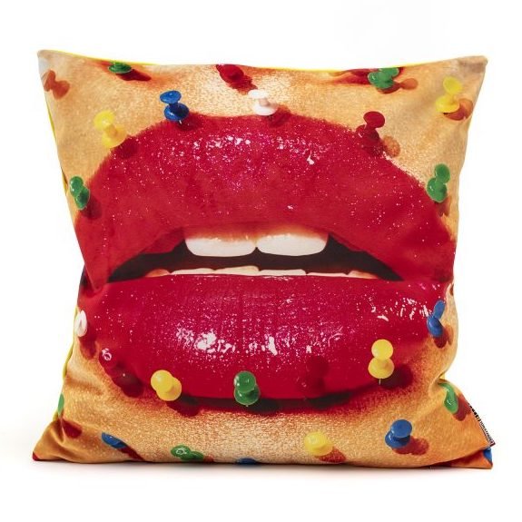 Подушка Seletti Cushion Mouth with pins Design: Toiletpaper Мульти в Самаре | Loft Concept 