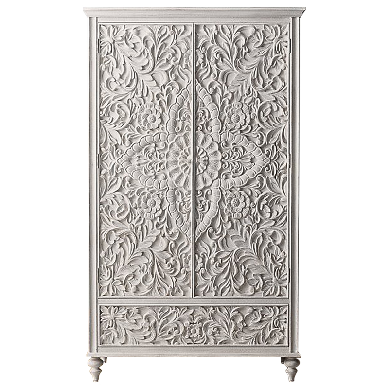 Шкаф Indian Antique White Furniture Cabinet белый Белый в Самаре | Loft Concept 