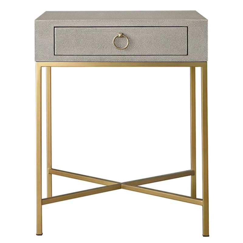 Gaston Stingray Texture Gray Side Table Приставной стол серый скат Золотой Серый в Самаре | Loft Concept 