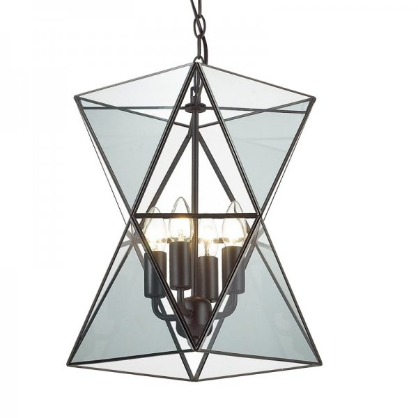 Люстра PolyPyramid Glass Pendant 4 Прозрачный в Самаре | Loft Concept 