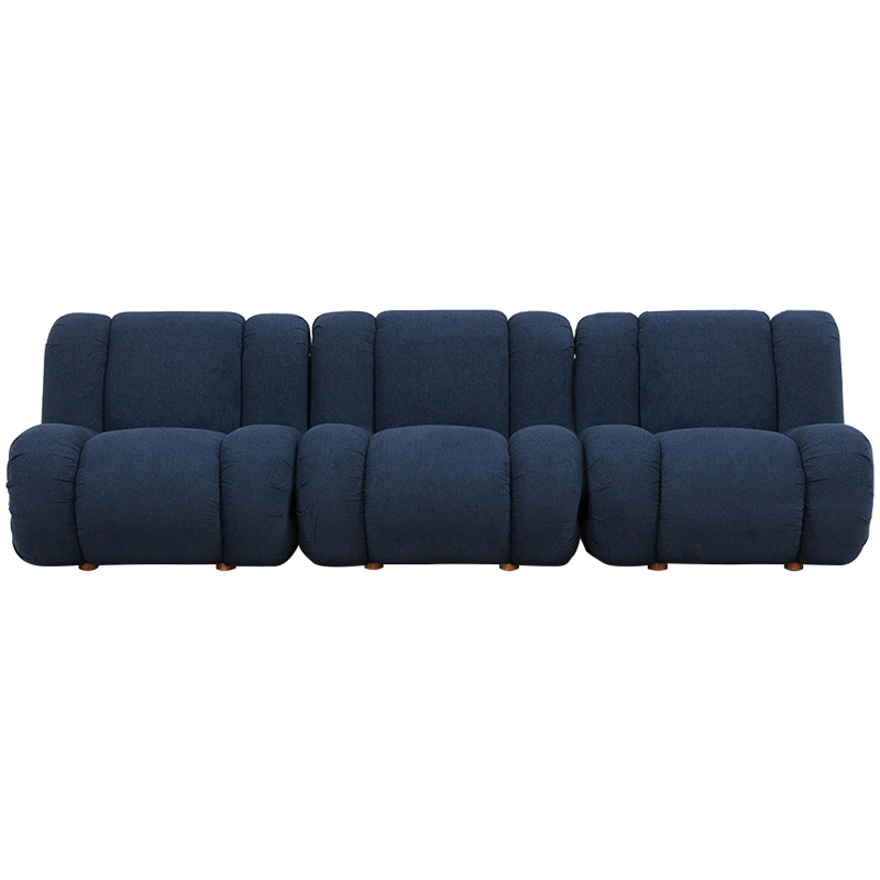 Модульный диван Erasmus Modular Sofa Blue Синий Коричневый в Самаре | Loft Concept 