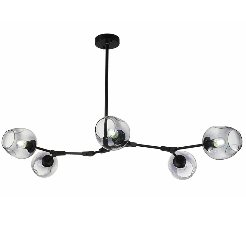 Люстра  Branching Bubble Chandelier 5 black Черный Дымчатый (Smoke) в Самаре | Loft Concept 