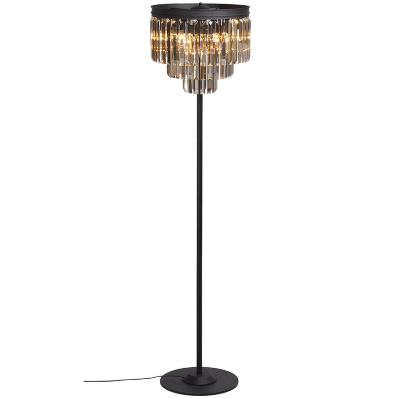 Торшер RH Odeon Amber GLASS Floor Lamp Стекло Амбер Черный в Самаре | Loft Concept 