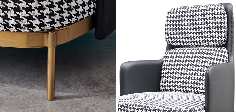 Кресло Pied de poule Gray high Armchair Кресло Pied de poule Gray high Armchair - Loft-Concept в Самаре