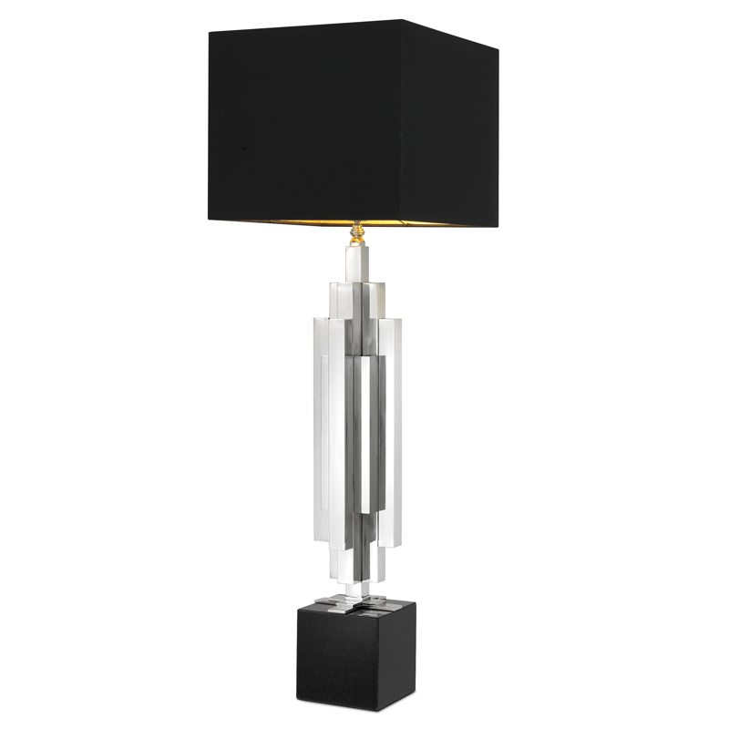 Настольная лампа Eichholtz Table Lamp Ellis Никель Черный в Самаре | Loft Concept 