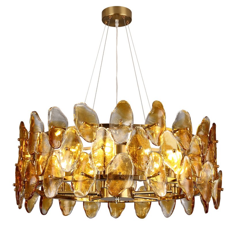 Люстра Amber Shells Chandelier Латунь Янтарь (Amber) в Самаре | Loft Concept 