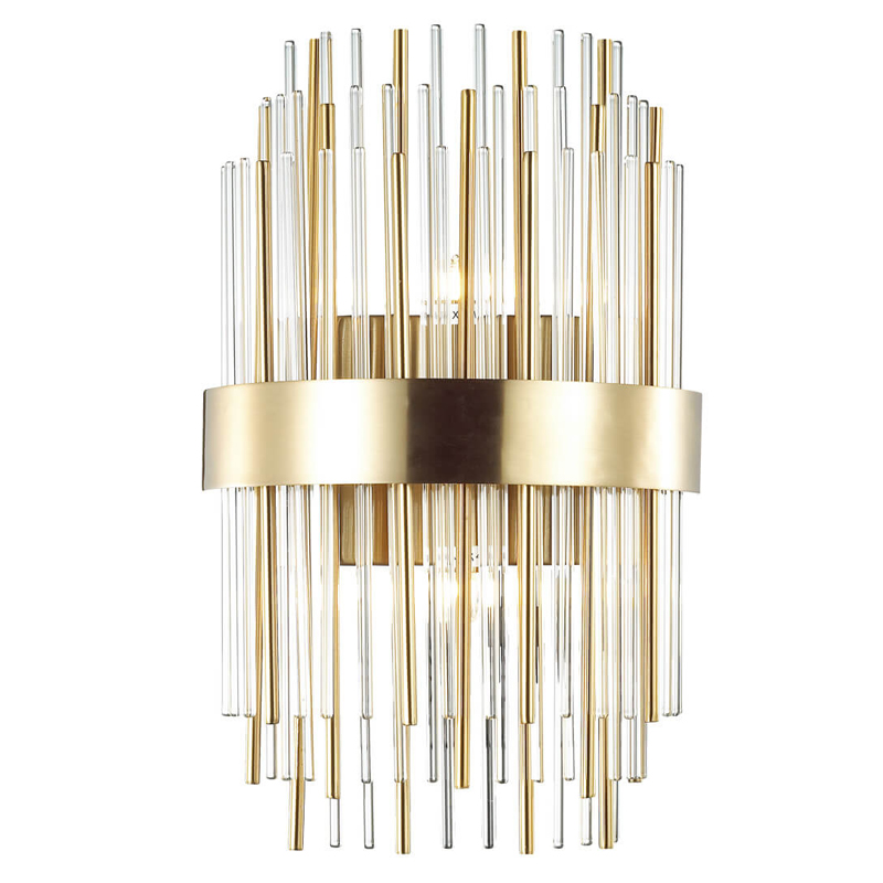 Бра Glass Stripes In The Belt Sconce Прозрачный Глянцевое золото в Самаре | Loft Concept 