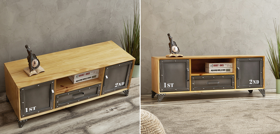 ТВ-тумба Loft Metal and Wood Double - Loft-Concept в Самаре