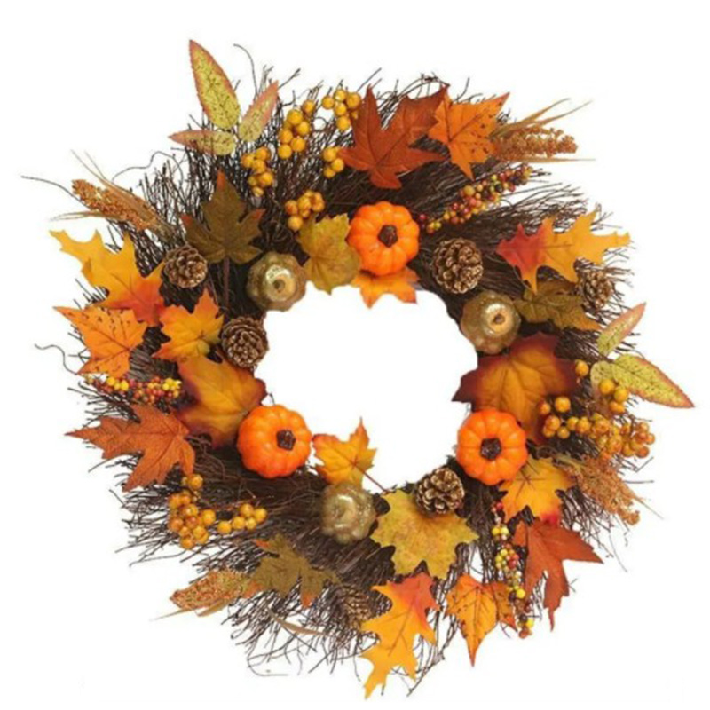 Аксессуар на стену Halloween Wreath Оранжевый Коричневый в Самаре | Loft Concept 