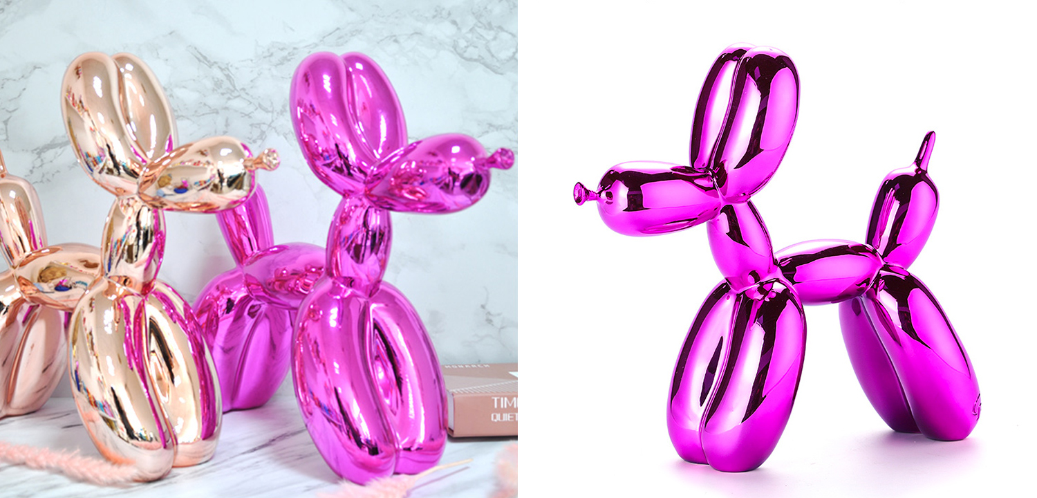 Статуэтка Jeff Koons Balloon Dog fuchsia - фото