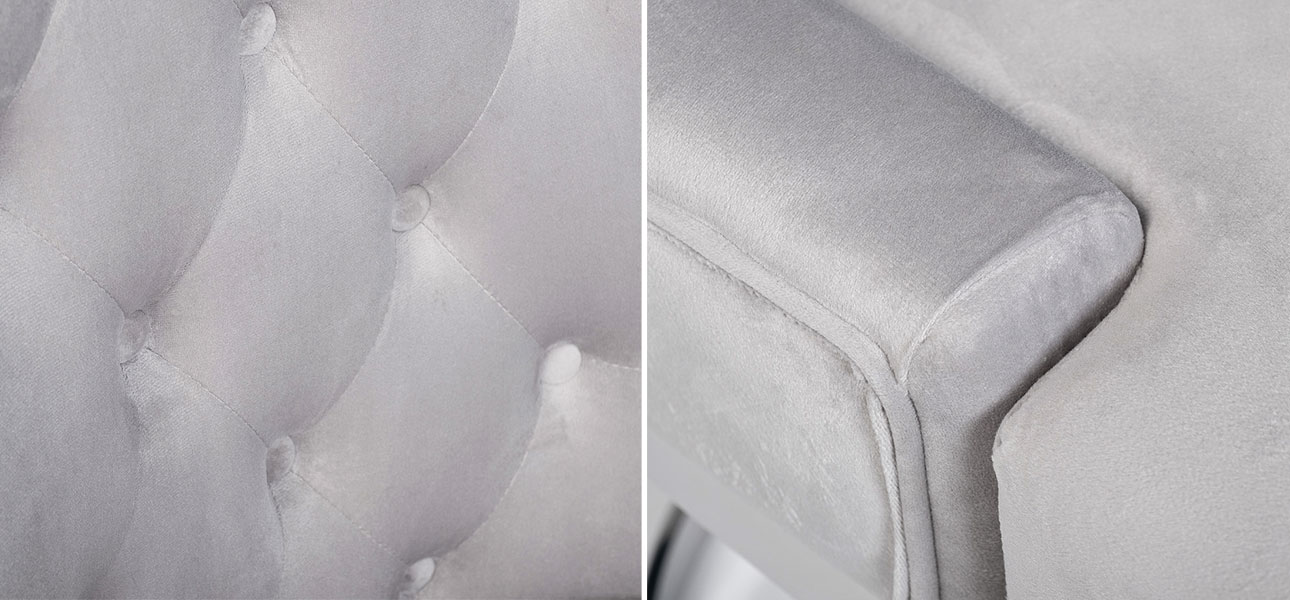 Стул из велюра Antonio gray - фото №1