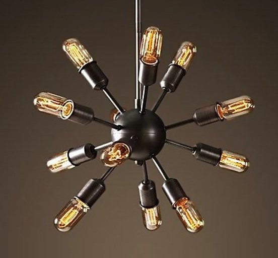 Люстра Loft Industrial Sputnik Chandelier 50 12 Черный в Самаре | Loft Concept 