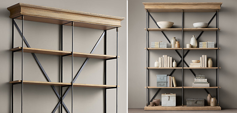 Стеллаж RH Old Oak Double Стеллаж RH Old Oak Double - Loft-Concept в Самаре