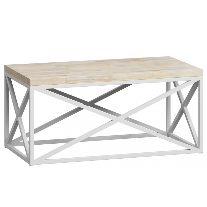 Кофейный стол Industrial Oak Geometric Coffee Table white Белый в Самаре | Loft Concept 