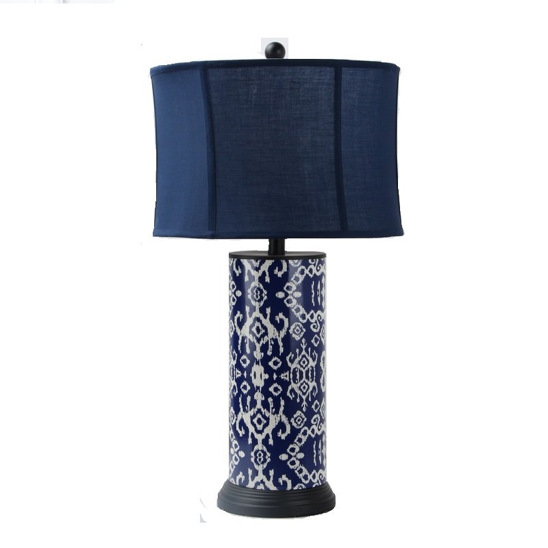 Настольная лампа Deep Blue Table Lamp Синий Белый в Самаре | Loft Concept 