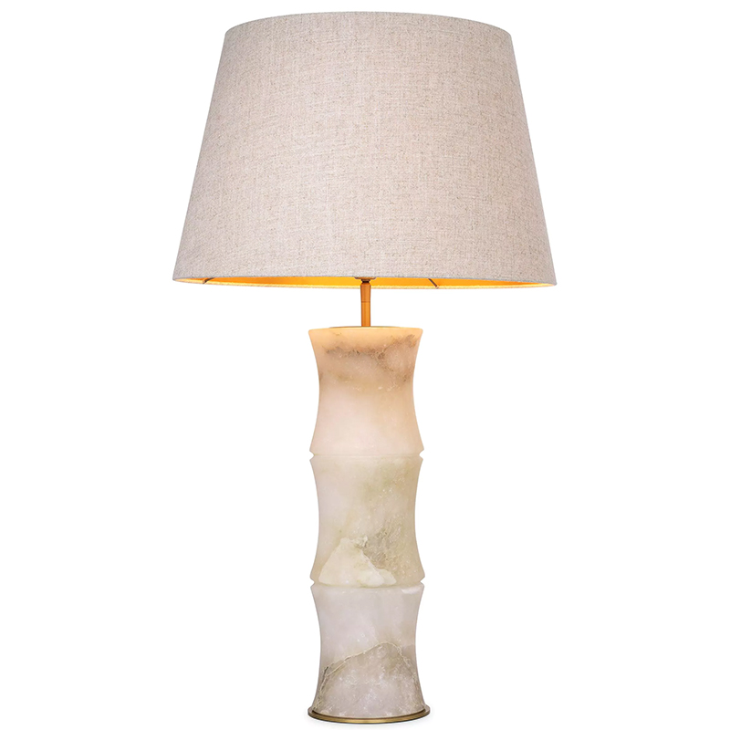 Настольная лампа Eichholtz Table Lamp Bonny Alabaster Латунь Бежевый Бежево-серый в Самаре | Loft Concept 