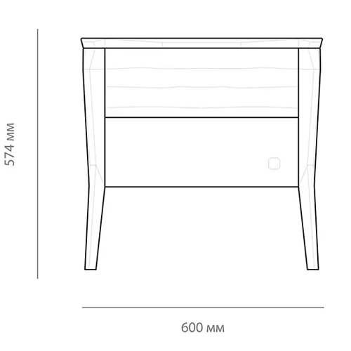 Тумба прикроватная из массива дуба с 2-мя ящиками Tasteful Furniture в Самаре