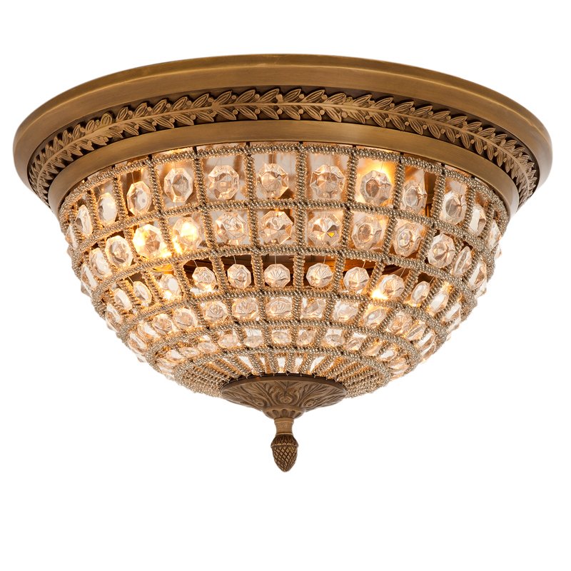 Потолочный светильник Ceiling Lamp Kasbah Antique Brass Латунь Античная полированная Прозрачное Стекло в Самаре | Loft Concept 