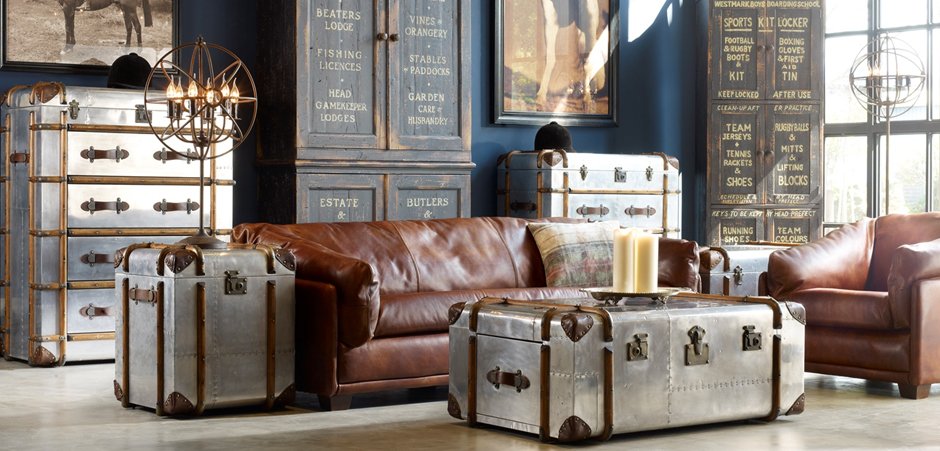 Комод в стиле Лофт RH Richards Polished Aluminum Trunks Chest Комод в стиле Лофт RH Richards Polished Aluminum Trunks Chest - Loft-Concept в Самаре