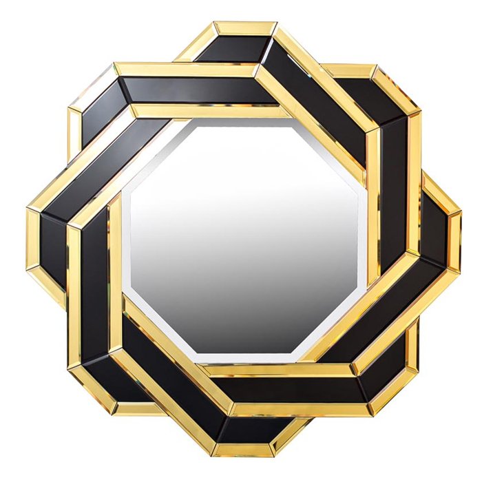 Зеркало Knot octagonal Black & Gold Mirror  в Самаре | Loft Concept 