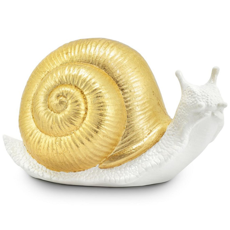 Статуэтка Abhika Snail Bisc. Goldleaf Белый Золотой в Самаре | Loft Concept 