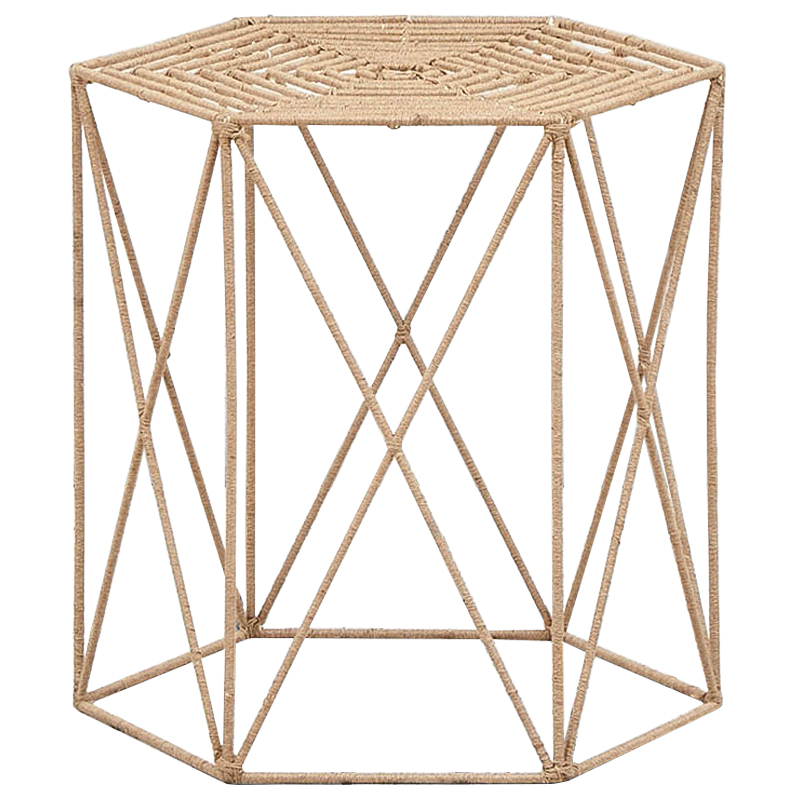 Приставной стол Wicker Alma Side Table Бежевый в Самаре | Loft Concept 