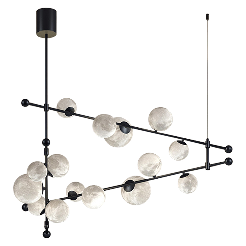 Светильник Tech Lighting Modern Rail Geometric Linear Suspension 15 Black Черный Белый в Самаре | Loft Concept 