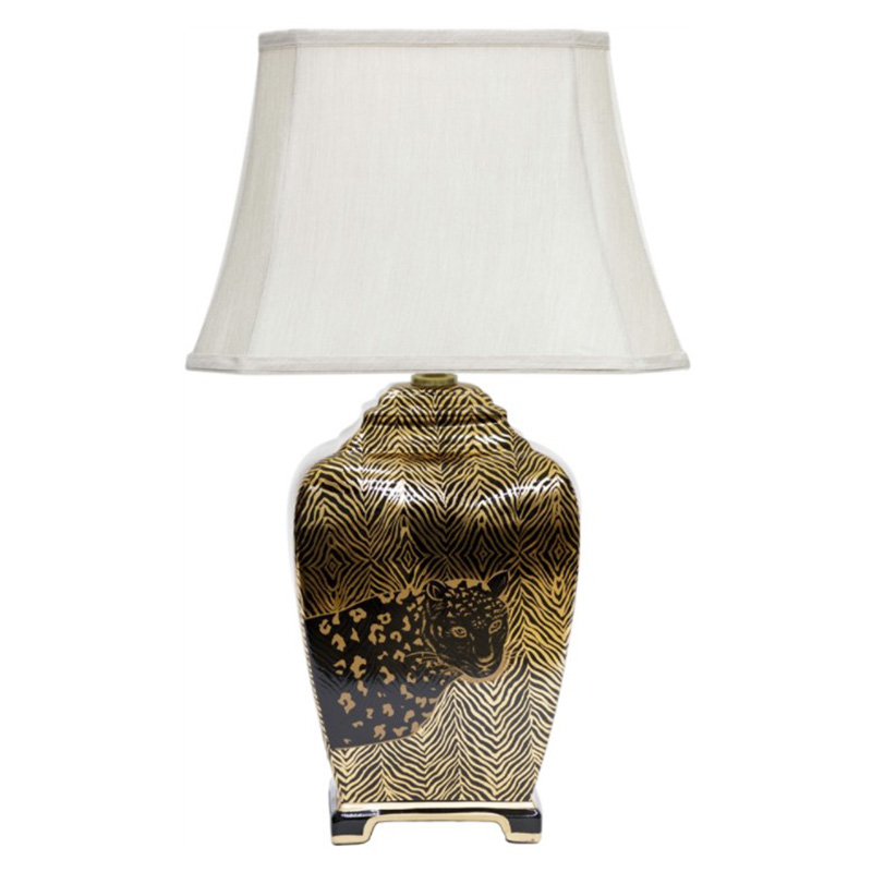 Настольная лампа Leopard Table lamp black and gold Черный Золотой Белый в Самаре | Loft Concept 