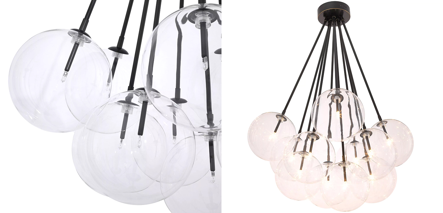 Люстра Eichholtz Ceiling Lamp Molecule Bronze - фото