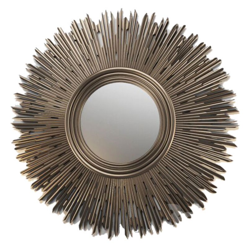 Restoration Hardware ROUND SUNBURST MIRROR Dark bronze Темная бронза в Самаре | Loft Concept 