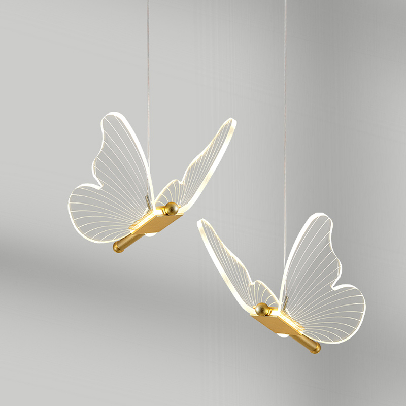 Butterfly Double Pendant Lamp D Прозрачный Латунь в Самаре | Loft Concept 