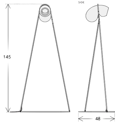 Торшер White glass trap floor lamp в Самаре