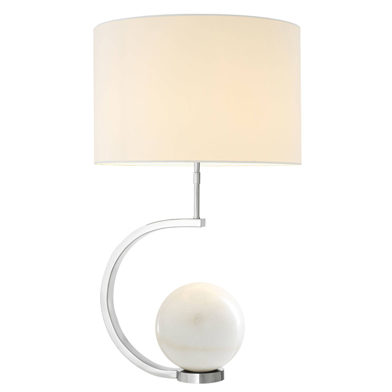 Настольная лампа Eichholtz Table Lamp Luigi white marble Белый Никель Белый Мрамор Bianco в Самаре | Loft Concept 