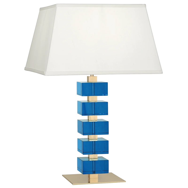 Настольная лампа Monaco Table Lamp Синий Латунь Белый в Самаре | Loft Concept 