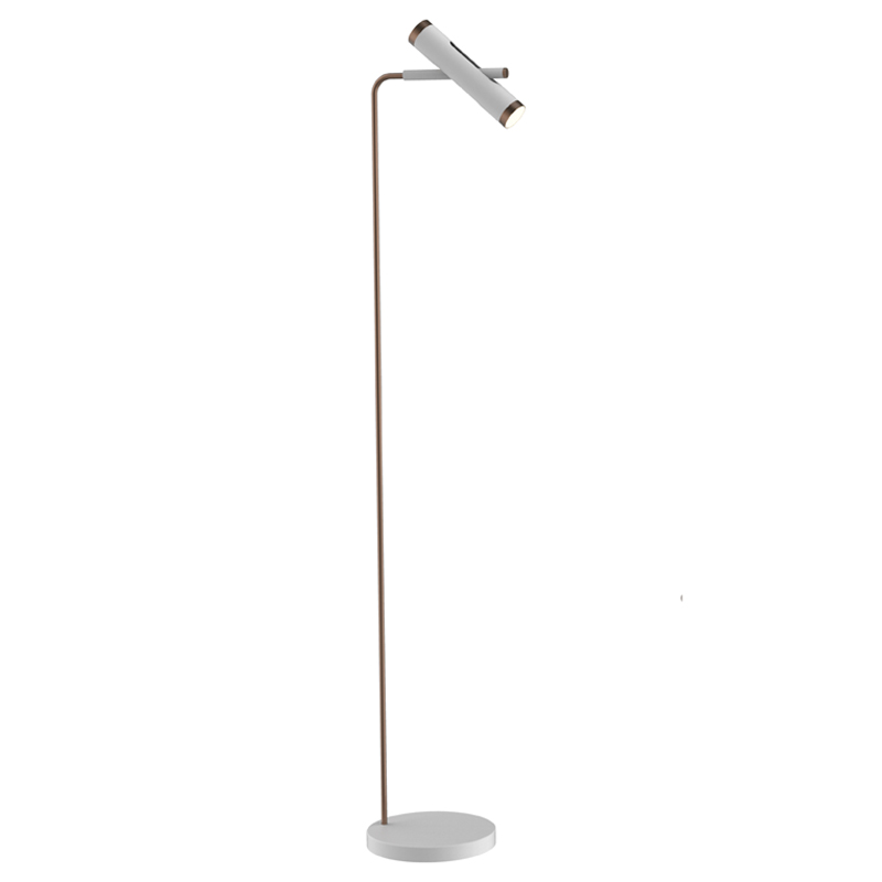 Торшер Rainer Floor Lamp white Белый Золотой в Самаре | Loft Concept 