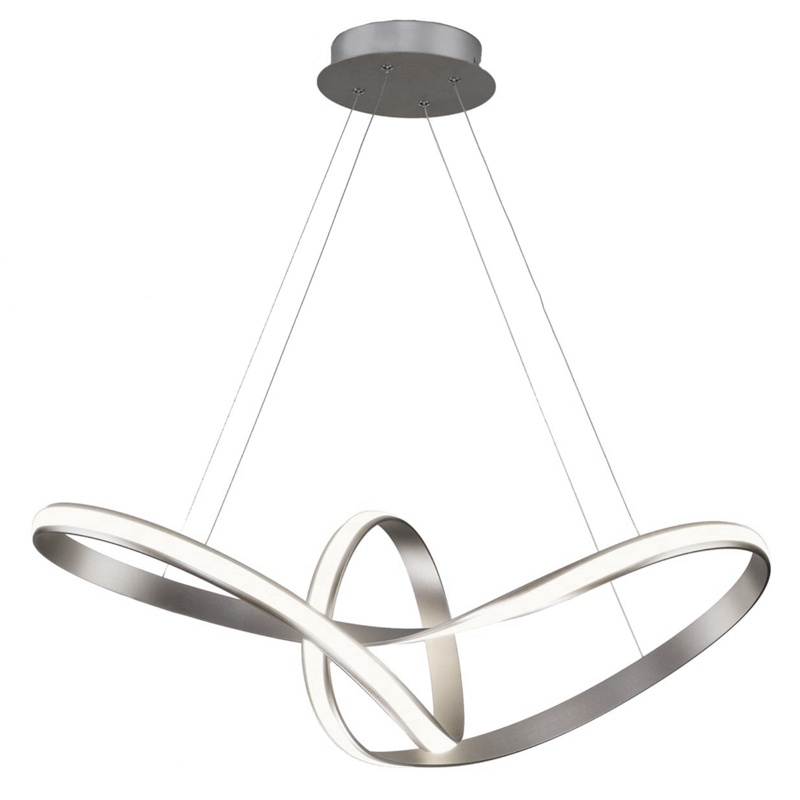 Люстра Mobius Strip Silver Chandelier Никель Сатин в Самаре | Loft Concept 