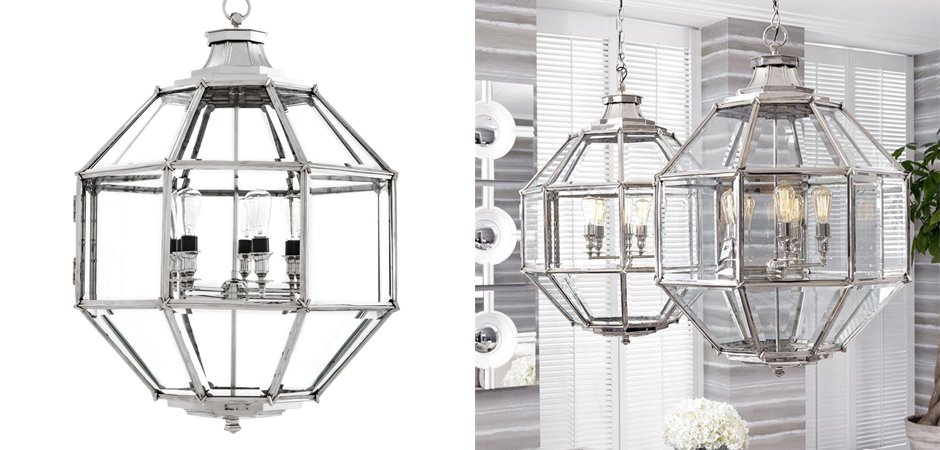 Люстра Lantern Owen Nickel L - Loft-Concept в Самаре