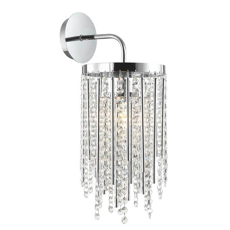 Бра Crystal Wind Chimes Chrome Wall Lamp Хром Прозрачный в Самаре | Loft Concept 