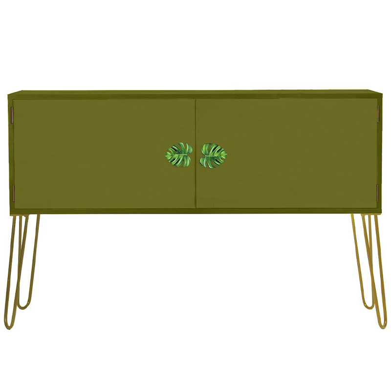 Комод длинный Monstera Green Chest of Drawers Зеленый Оливковый в Самаре | Loft Concept 