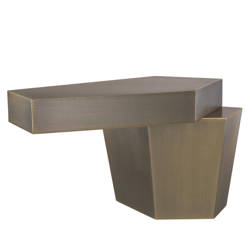 Кофейный стол Eichholtz Coffee Table Calabasas Low brass Латунь Античная полированная в Самаре | Loft Concept 