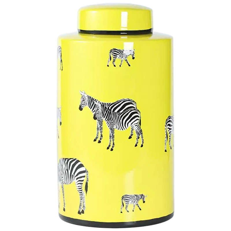 Ваза Yellow Vase Zebra Желтый Белый Черный в Самаре | Loft Concept 